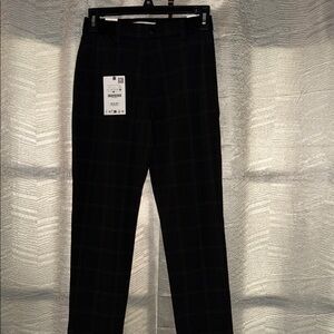 Stylish Black Checkered Kids Formal Pants